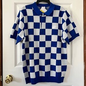 Nike Sportswear Swoosh Club Checked Polo Shirt Skate SB FN3422 Men’s Size Small